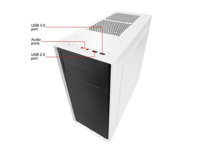 Focus G White ATX Mid Tower Computer Case